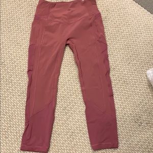 Pink lululemon workout pants